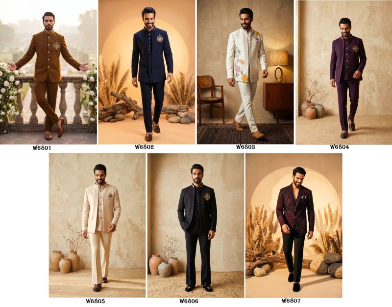 Outluk Wedding Vol 68 Lachaka Hand Work Mens Jodhpuri Suit